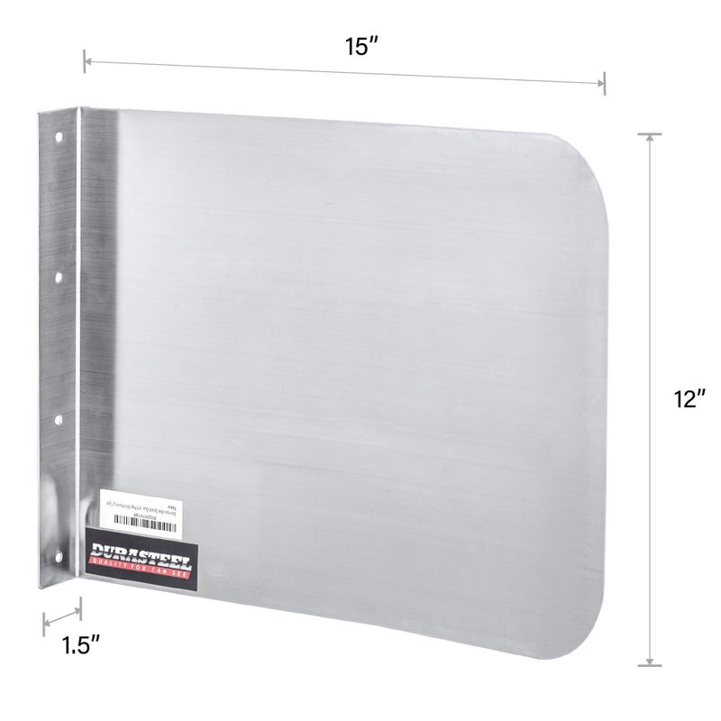 DuraSteel Stainless Steel Sink Splash Guard - 15" x 12" Wall Mount Commercial Kitchen Shield - Kitchen Safety & Hygiene Cooking Splatter Screen - Ideal for Hand Sinks, Prep Sink, Utility Sink - Image 5